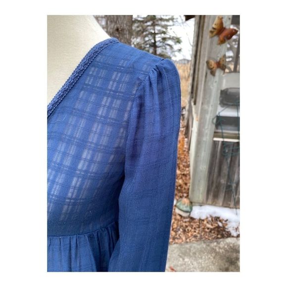 Princess Vera Wang Casual Top Tunic Sheer Blue - Picture 9 of 12